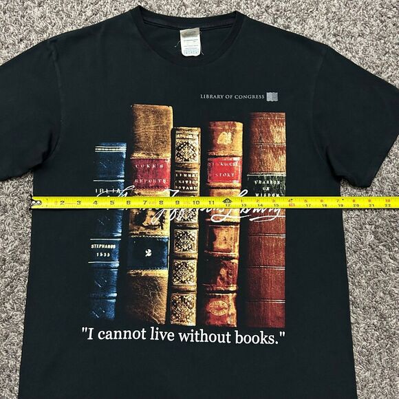 Thomas Jeffersons Book Shirt History Quote Graphic Tee y2k Black S/M - Picture 5 of 7